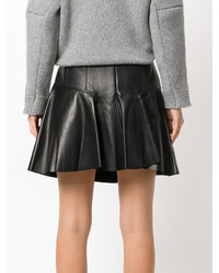 Черная кожаная юбка от Alexander McQueen