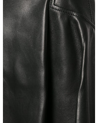 Черная кожаная юбка от Alexander McQueen