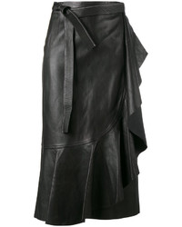 Черная кожаная юбка от Helmut Lang