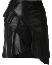 Черная кожаная юбка от IRO