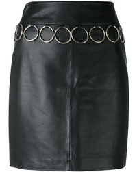 Черная кожаная юбка от Jeremy Scott