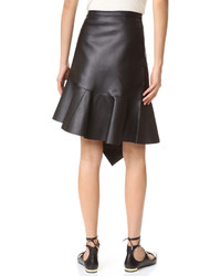 Черная кожаная юбка от Rochas