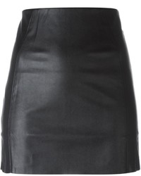 Черная кожаная юбка от McQ by Alexander McQueen