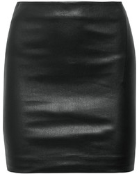 Черная кожаная юбка от The Row