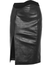 Черная кожаная юбка от Thierry Mugler