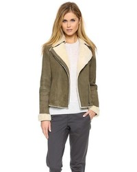 Женская черная короткая дубленка от Vince