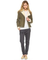 Женская черная короткая дубленка от Vince