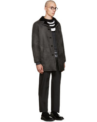 Мужская черная короткая дубленка от Neil Barrett