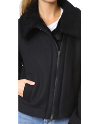 Женская черная короткая дубленка от Vince