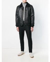 Мужская черная короткая дубленка от Low Brand