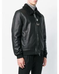 Мужская черная короткая дубленка от Low Brand