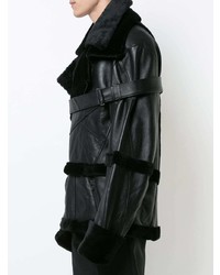 Мужская черная короткая дубленка от Bmuet(Te)