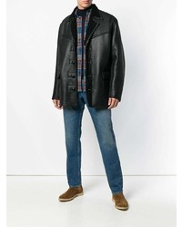 Мужская черная короткая дубленка от Isabel Marant