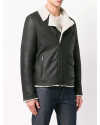 Мужская черная короткая дубленка от Desa 1972