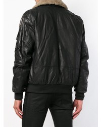 Мужская черная короткая дубленка от Parajumpers