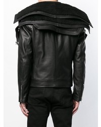 Мужская черная короткая дубленка от Les Hommes