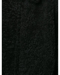 Женская черная короткая дубленка от Saint Laurent