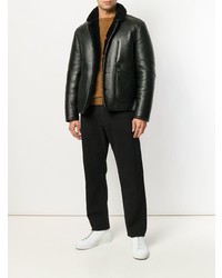 Мужская черная короткая дубленка от YMC