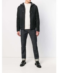 Мужская черная короткая дубленка от Desa 1972