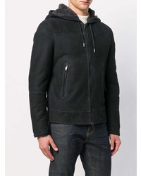 Мужская черная короткая дубленка от Desa 1972