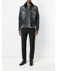 Мужская черная короткая дубленка от Saint Laurent