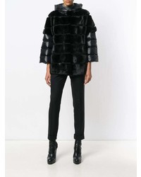 Черная короткая шуба от Cara Mila