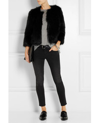 Черная короткая шуба от DKNY