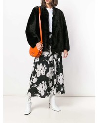 Черная короткая шуба от Sara Lanzi