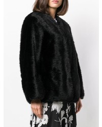 Черная короткая шуба от Sara Lanzi