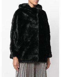 Черная короткая шуба от Simonetta Ravizza