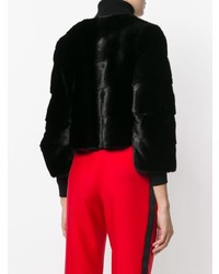 Черная короткая шуба от Cara Mila