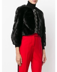 Черная короткая шуба от Cara Mila