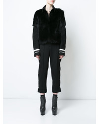 Черная короткая шуба от Vera Wang