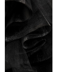 Черная короткая юбка-солнце из фатина от Junya Watanabe