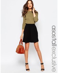 Черная короткая юбка-солнце от Asos