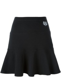 Черная короткая юбка-солнце от Kenzo