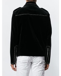 Мужская черная косуха с шипами от DSQUARED2