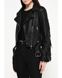 Женская черная косуха от adL