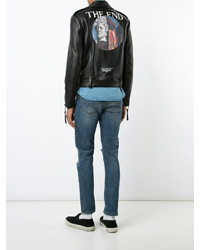 Мужская черная косуха от Off-White