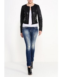 Женская черная косуха от Guess Jeans