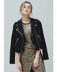 Женская черная косуха от Mango