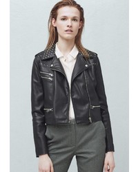 Женская черная косуха от Mango