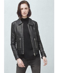 Женская черная косуха от Mango