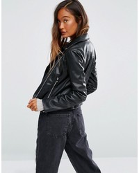 Женская черная косуха от Pull&Bear