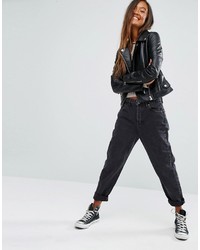 Женская черная косуха от Pull&Bear