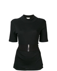 Женская черная кофта с коротким рукавом от Alyx