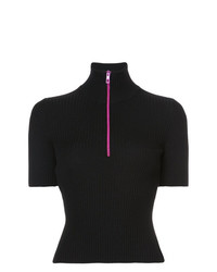 Женская черная кофта с коротким рукавом от Boutique Moschino