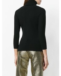 Женская черная кофта с коротким рукавом от Dsquared2