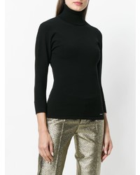 Женская черная кофта с коротким рукавом от Dsquared2