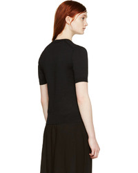 Женская черная кофта с коротким рукавом от Comme des Garcons